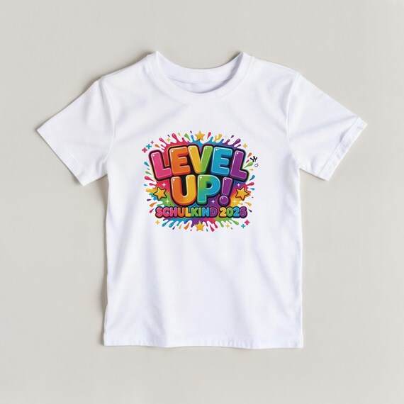 Weiteres Produktbild: Einschulungs-Shirt „Level Up“