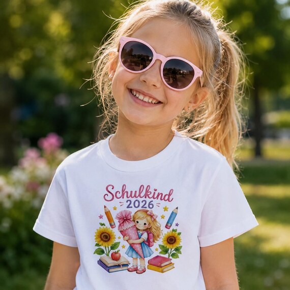 Einschulungs-Shirt mit Sonnenblume