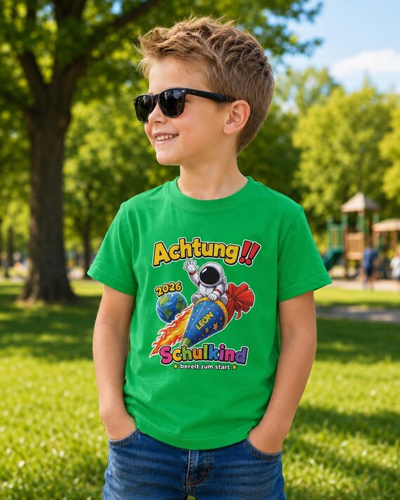 Weiteres Produktbild: Raketen-Shirt zur Einschulung (personalisierbar)