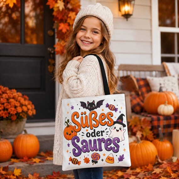 Halloween Bag Süßes oder Saures für Kinder,  Halloween 2026, Geister , Kinder Halloween Bag, Süßígkeiten Tasche