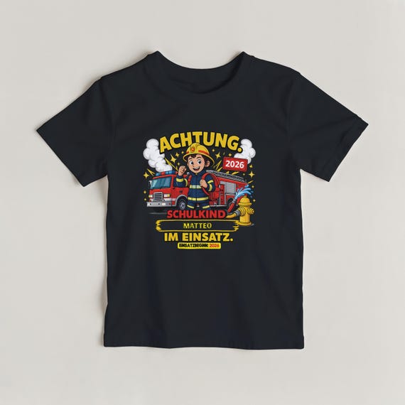 Weiteres Produktbild: Feuerwehr-Shirt zur Einschulung