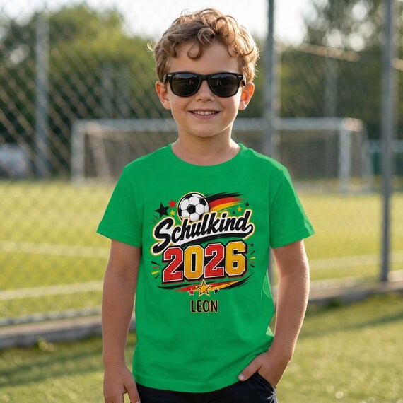 Weiteres Produktbild: Fußball-Shirt zur Einschulung (personalisierbar)