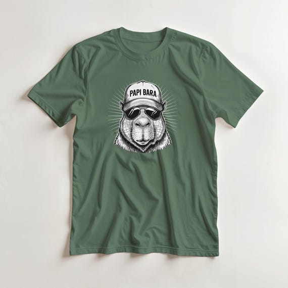 Weiteres Produktbild: „Papi Bara“ Capybara-Shirt für Papas