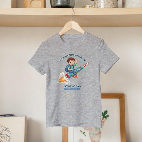 Weiteres Produktbild: Schulkind-Shirt mit Sonnenbrille (personalisierbar)