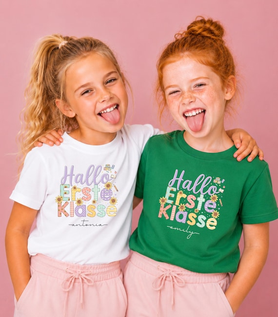 Weiteres Produktbild: Einschulungs-Shirt „Erste Klasse“ (personalisierbar)