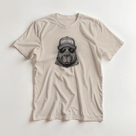 Weiteres Produktbild: „Capy Papa“ Capybara-Shirt für Papas