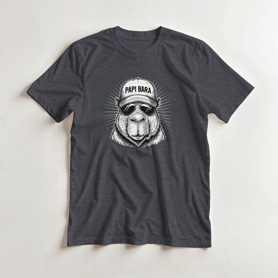 Weiteres Produktbild: „Papi Bara“ Capybara-Shirt für Papas