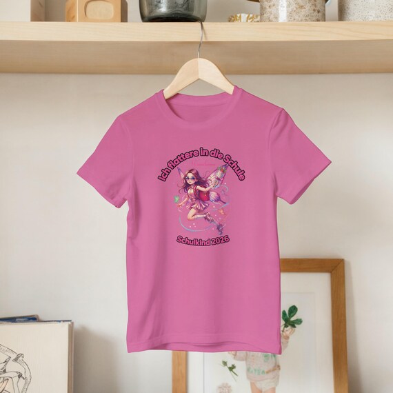 Weiteres Produktbild: Feen-Shirt „Ich flattere in die Schule“ (personalisierbar)