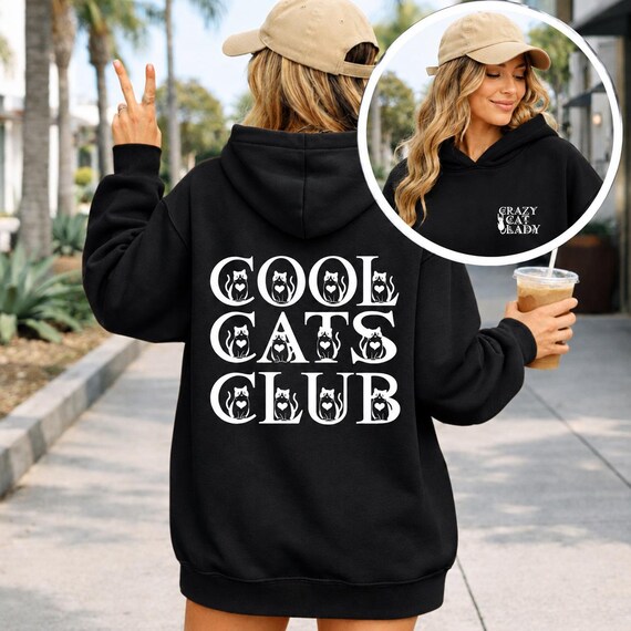 Weiteres Produktbild: „Cat Mom“ Hoodie für Katzenfans