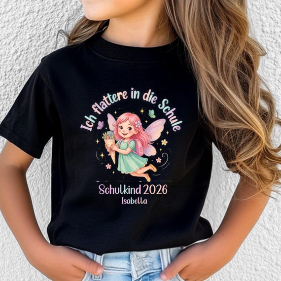 Weiteres Produktbild: Feen-Shirt zur Einschulung (personalisierbar)