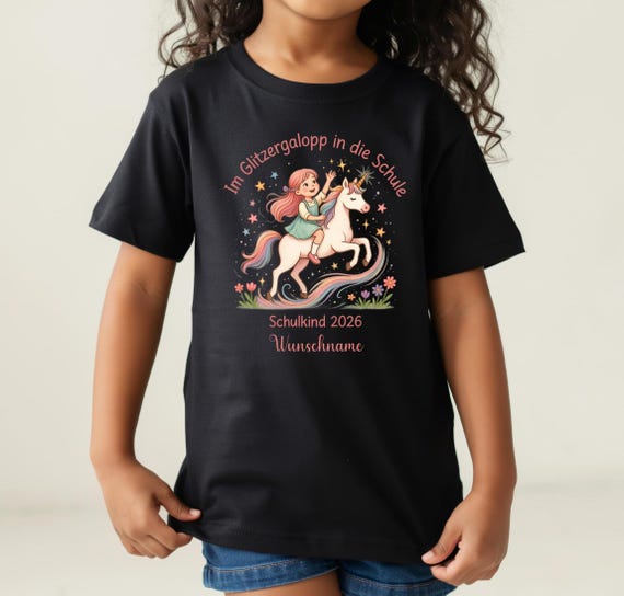 Weiteres Produktbild: Einhorn-Shirt zur Einschulung