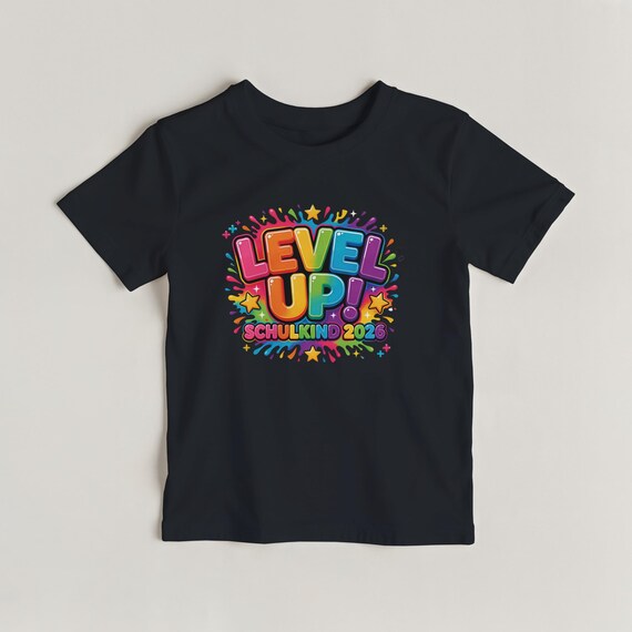 Weiteres Produktbild: Einschulungs-Shirt „Level Up“