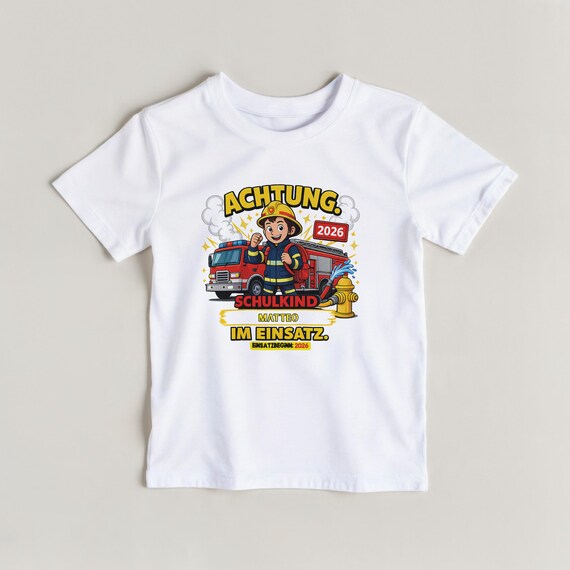 Weiteres Produktbild: Feuerwehr-Shirt zur Einschulung
