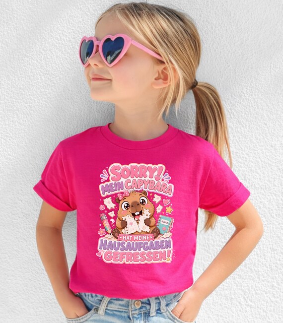 Weiteres Produktbild: Capybara-Shirt zur Einschulung