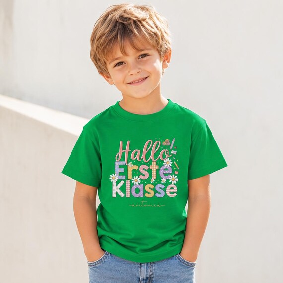 Weiteres Produktbild: Einschulungs-Shirt „Erste Klasse“ (personalisierbar)