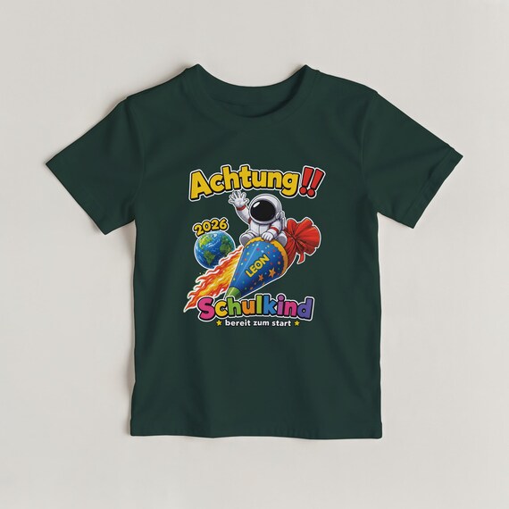 Weiteres Produktbild: Raketen-Shirt zur Einschulung (personalisierbar)