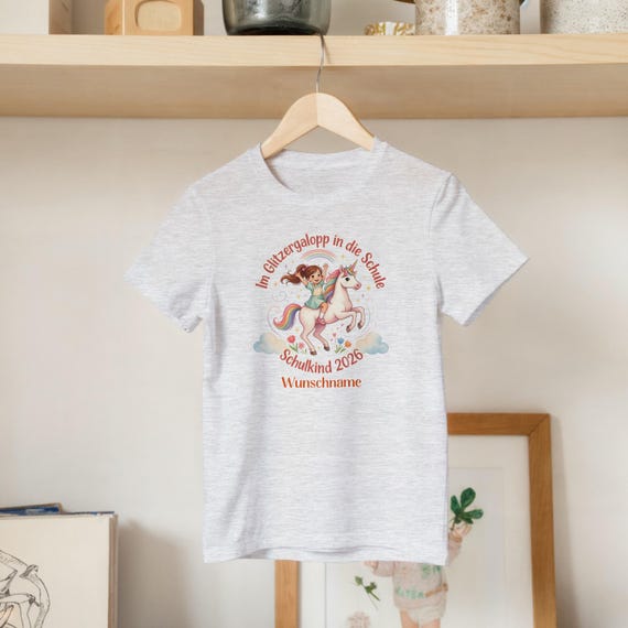 Weiteres Produktbild: Einhorn-Shirt zur Einschulung