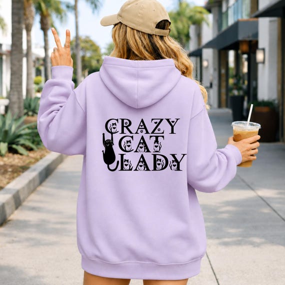 Weiteres Produktbild: „Cat Mom“ Hoodie für Katzenfans