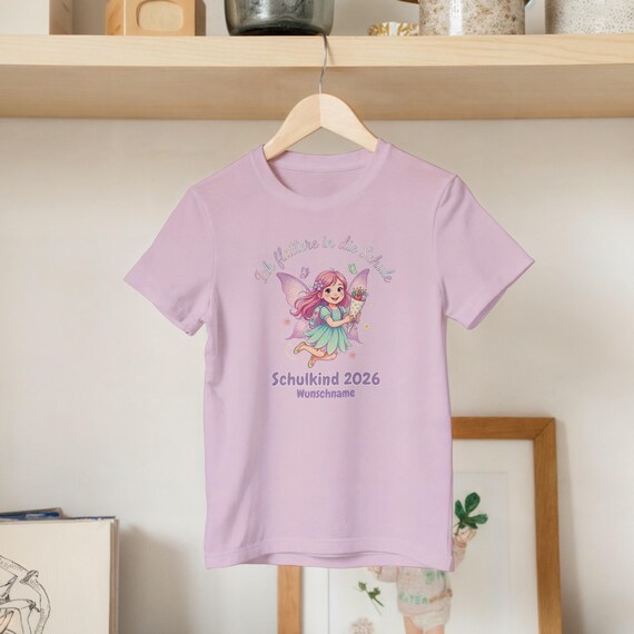 Weiteres Produktbild: Feen-Shirt „Ich flattere in die Schule“ (personalisierbar)