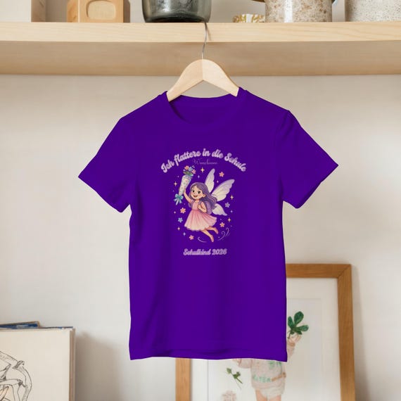 Weiteres Produktbild: Feen-Shirt „Ich flattere in die Schule“ (personalisierbar)