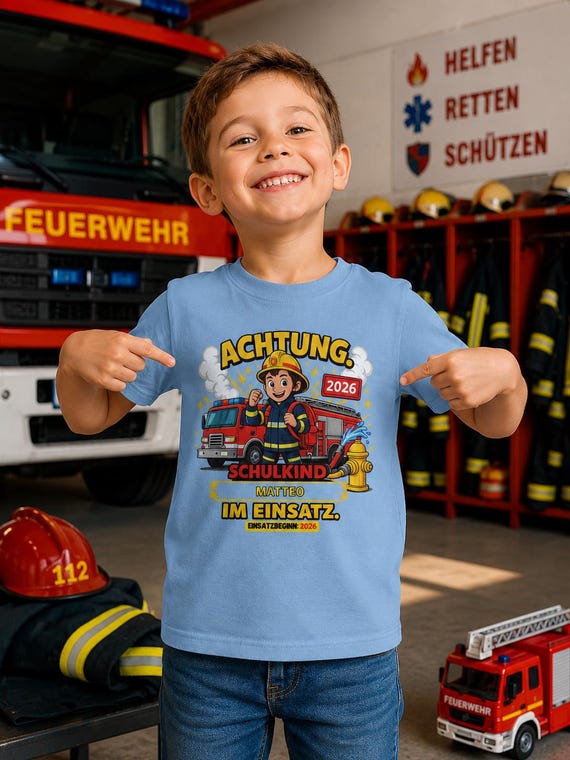Feuerwehr-Shirt zur Einschulung