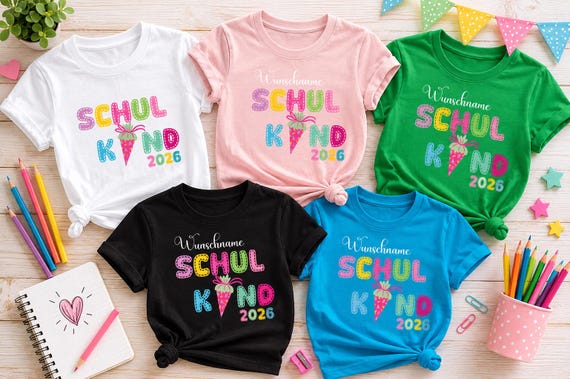 Weiteres Produktbild: Einschulungs-Shirt zum Schulbeginn (personalisierbar)