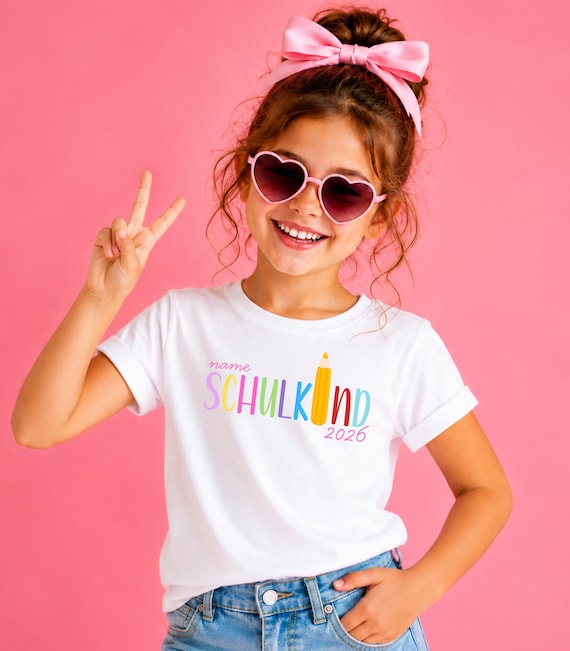 Einschulungs-Shirt mit Name & Jahreszahl (personalisierbar)