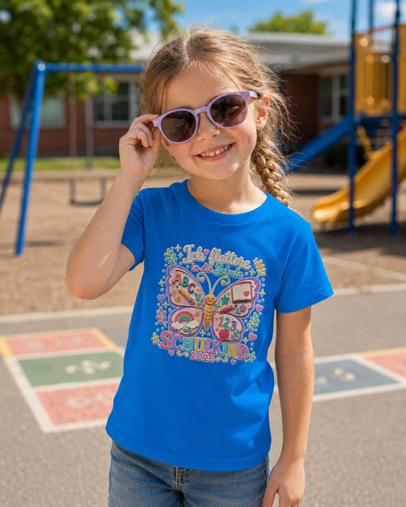 Weiteres Produktbild: Schmetterlings-Shirt zur Einschulung