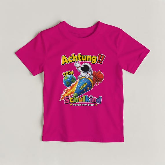 Weiteres Produktbild: Raketen-Shirt zur Einschulung (personalisierbar)