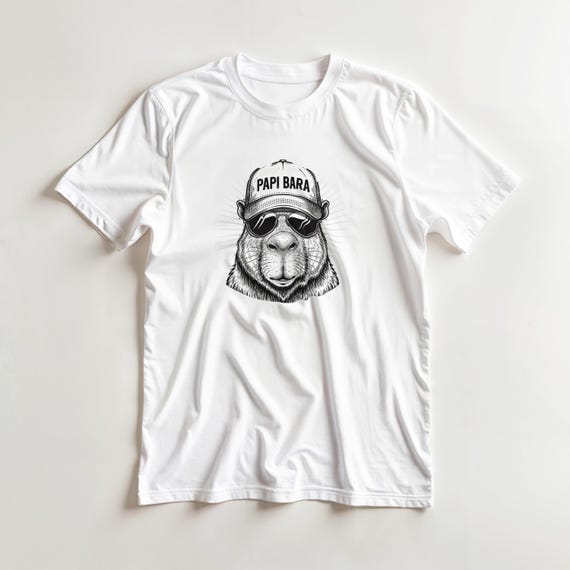 Weiteres Produktbild: „Papi Bara“ Capybara-Shirt für Papas