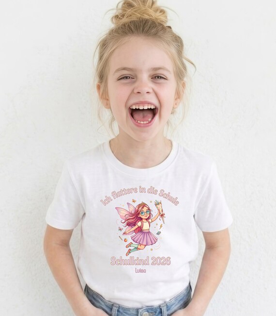 Weiteres Produktbild: Feen-Shirt mit Schmetterling (personalisierbar)