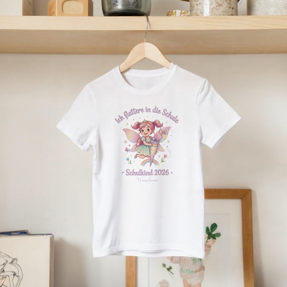 Weiteres Produktbild: Feen-Shirt „Ich flattere in die Schule“