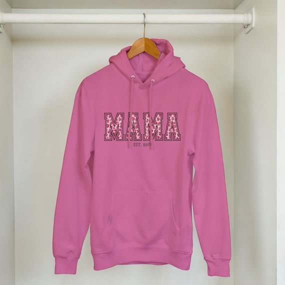 Weiteres Produktbild: Mama-Hoodie mit Blumen (personalisierbar)