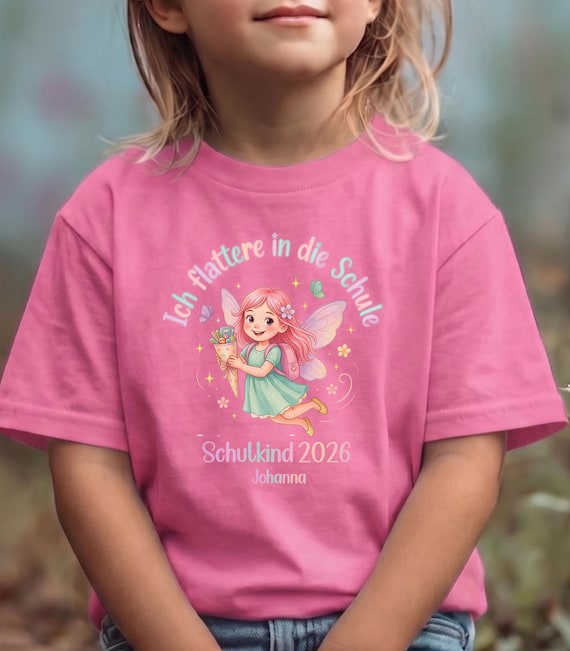 Feen-Shirt zur Einschulung (personalisierbar)