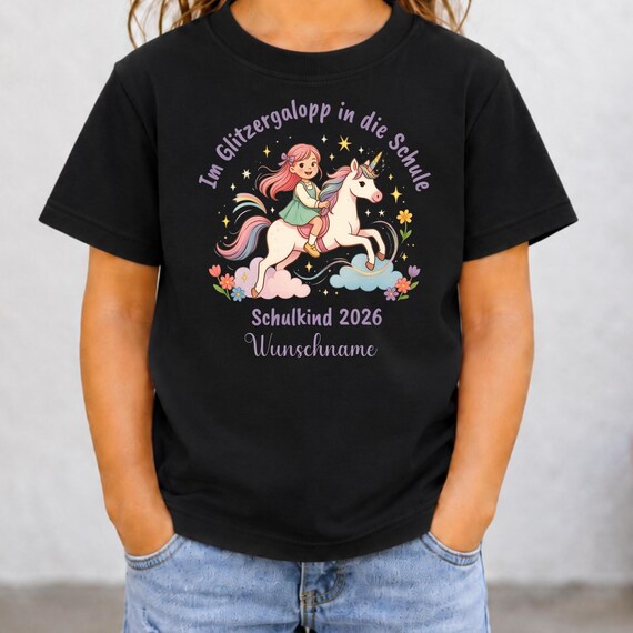 Weiteres Produktbild: Einhorn-Shirt zur Einschulung