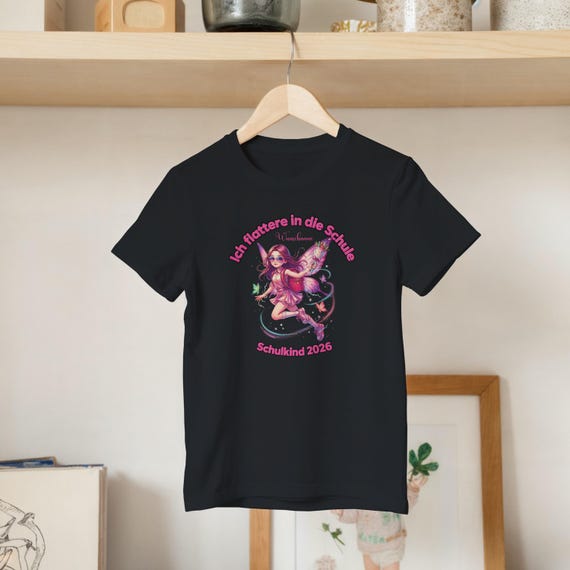 Weiteres Produktbild: Feen-Shirt „Ich flattere in die Schule“ (personalisierbar)