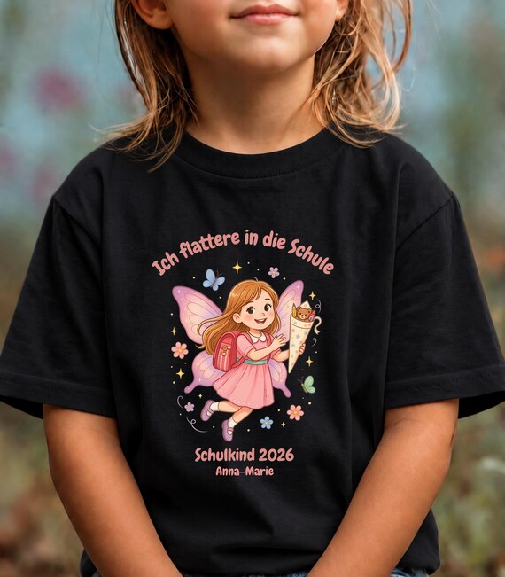 Weiteres Produktbild: Feen-Shirt mit Schmetterling (personalisierbar)