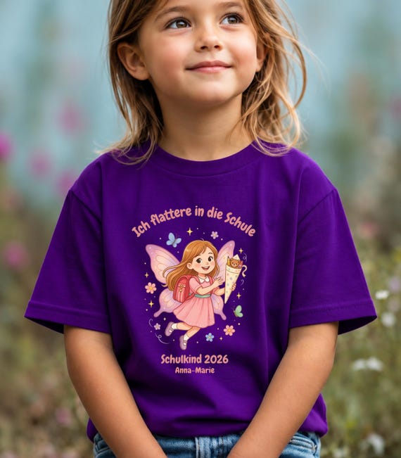Weiteres Produktbild: Feen-Shirt mit Schmetterling (personalisierbar)