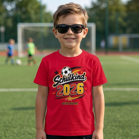 Weiteres Produktbild: Fußball-Shirt zur Einschulung (personalisierbar)