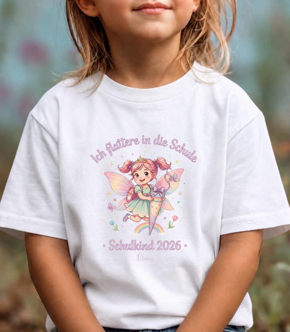 Weiteres Produktbild: Feen-Shirt „Ich flattere in die Schule“