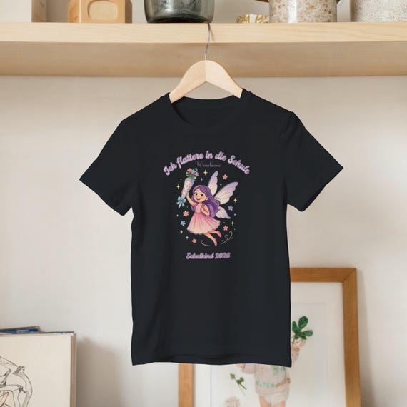 Weiteres Produktbild: Feen-Shirt „Ich flattere in die Schule“ (personalisierbar)