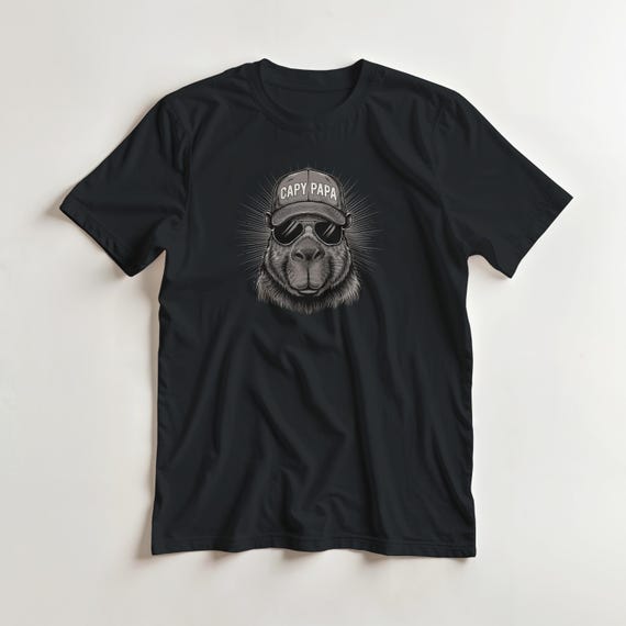 Weiteres Produktbild: „Capy Papa“ Capybara-Shirt für Papas