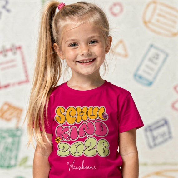 Weiteres Produktbild: Retro-Einschulungs-Shirt (personalisierbar)