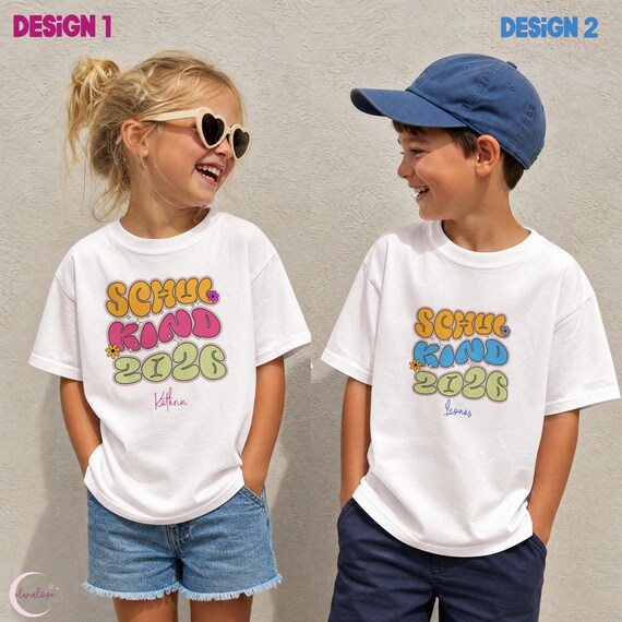 Weiteres Produktbild: Retro-Einschulungs-Shirt (personalisierbar)