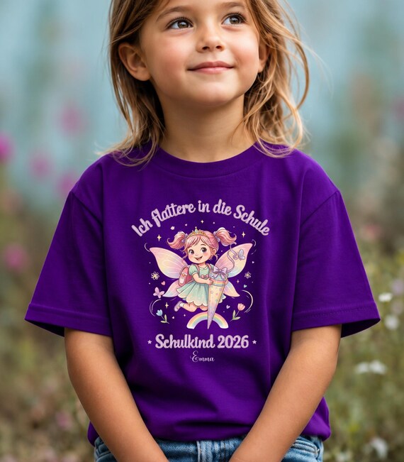 Feen-Shirt „Ich flattere in die Schule“