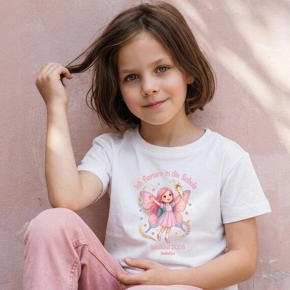 Weiteres Produktbild: Feen-Shirt mit Schmetterling (personalisierbar)