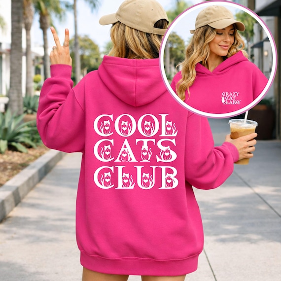 „Cat Mom“ Hoodie für Katzenfans