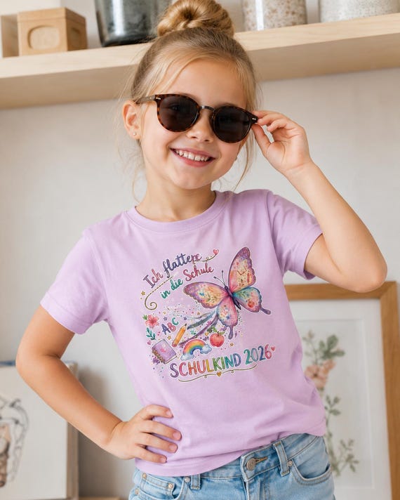 Weiteres Produktbild: Schmetterlings-Shirt zur Einschulung