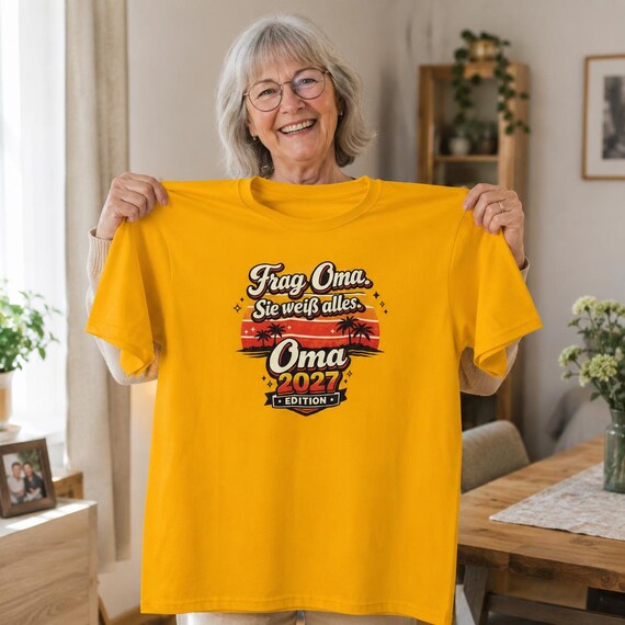 Oma 2027 T-Shirt – Frag Oma, sie weiß alles – Retro Geschenk für Oma