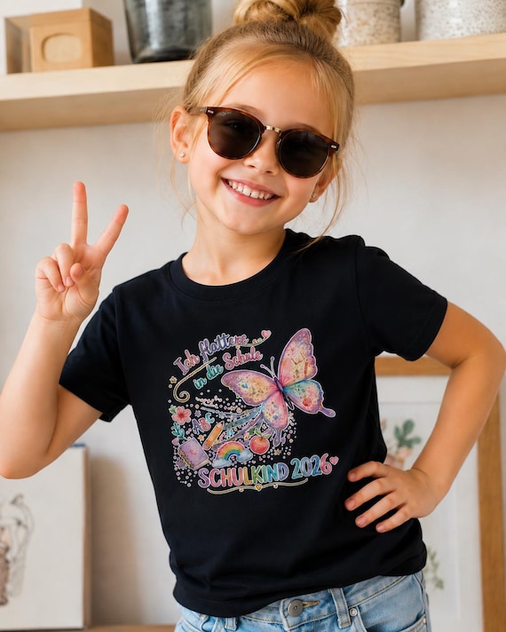 Weiteres Produktbild: Schmetterlings-Shirt zur Einschulung